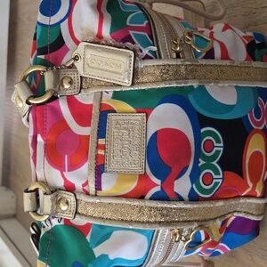 Coach Poppy Pop Art C Logo "Graffiti Glam Tote"